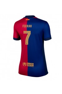 Barcelona Ferran Torres #7 Voetbaltruitje Thuis tenue Dames 2024-25 Korte Mouw